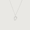 Interlinked Loop Silver Necklace,,hi-res view 3