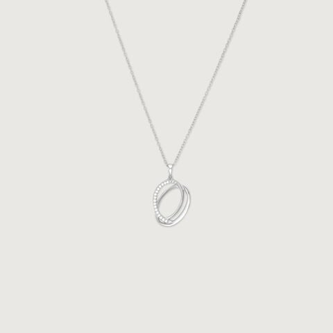 Interlinked Loop Silver Necklace