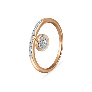 14 KT Reversible Heart Rose Gold and Diamond Ring