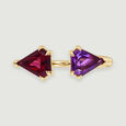 Dynamic Contrasting Amethyst and Garnet Ring,,hi-res view 1