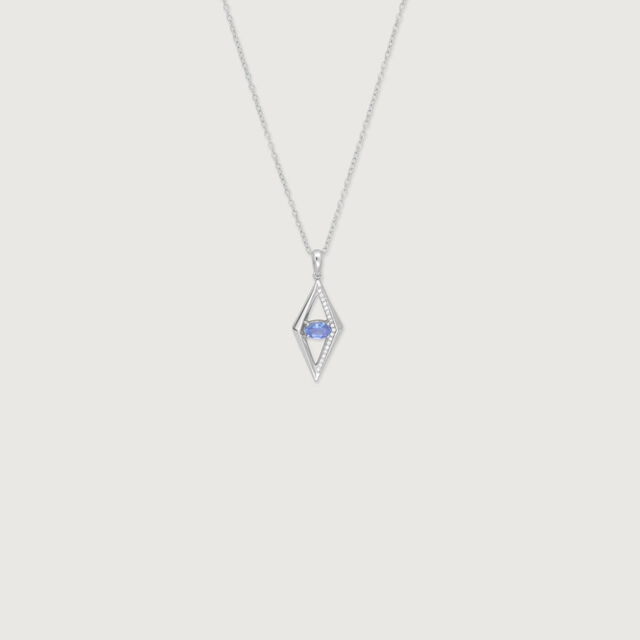 Sleek Geometric Silver Necklace,,hi-res image number null