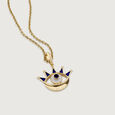 Royal Gaze Evil Eye Gold Pendant,,hi-res view 4
