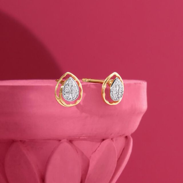 Drip Pop Diamond Stud Earrings,,hi-res image number null