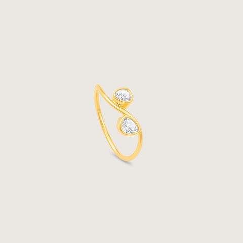 Twisted Harmony Polki Ring