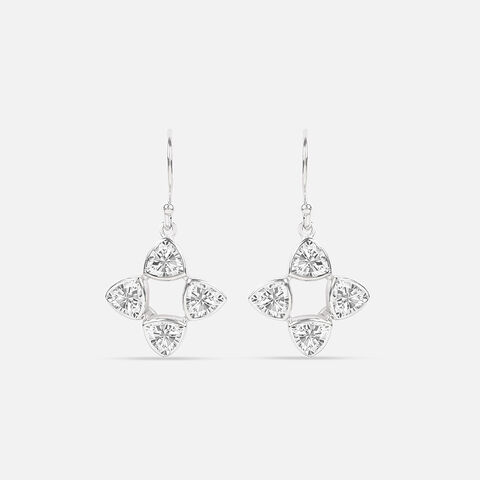 Sparkly Sleek Silver Hoop Earrings