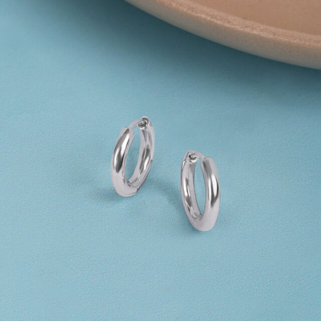 Glossy Chic Silver Earrings,,hi-res image number null