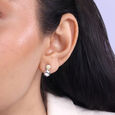 Cheerful Hex Silver Drop Earrings,,hi-res view 2
