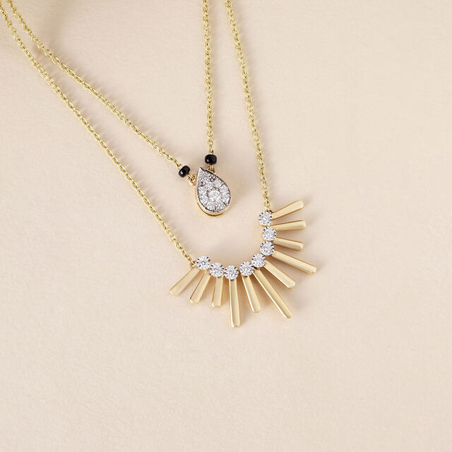 Celestial Gleam Gold and Diamond Mangalsutra,,hi-res image number null