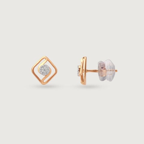 Glimmer Nest Diamond Stud Earrings