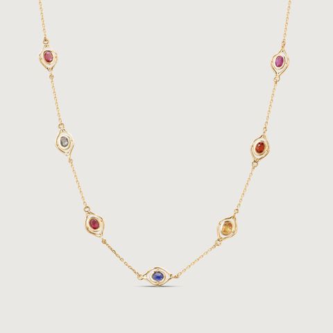 Lustrous Hue Sapphire Chain