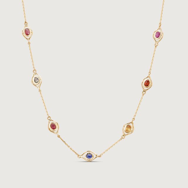 Lustrous Hue Sapphire Chain,,hi-res image number null