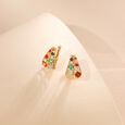 Vibrant Parallel Gold Hoop Earrings,,hi-res view 1