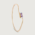 Pink Harmony Garnet & Gold Bangle,,hi-res view 5