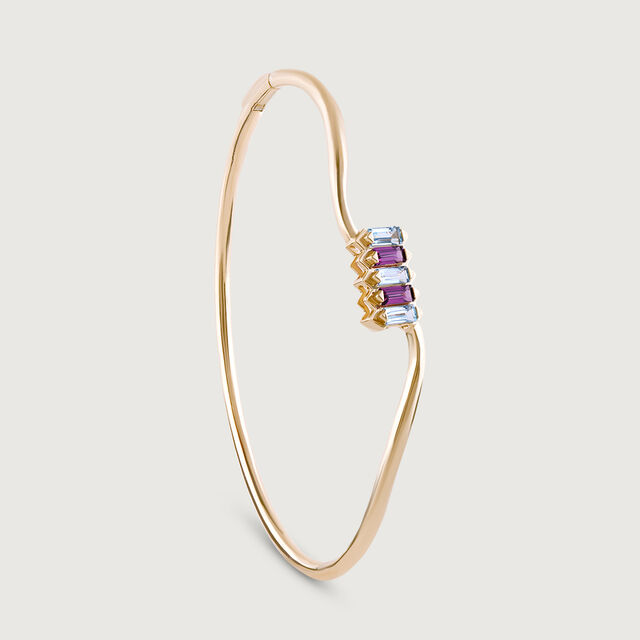 Pink Harmony Garnet & Gold Bangle,,hi-res image number null