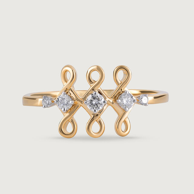 Kollam Glam Gold and Diamond Finger Ring,,hi-res image number null