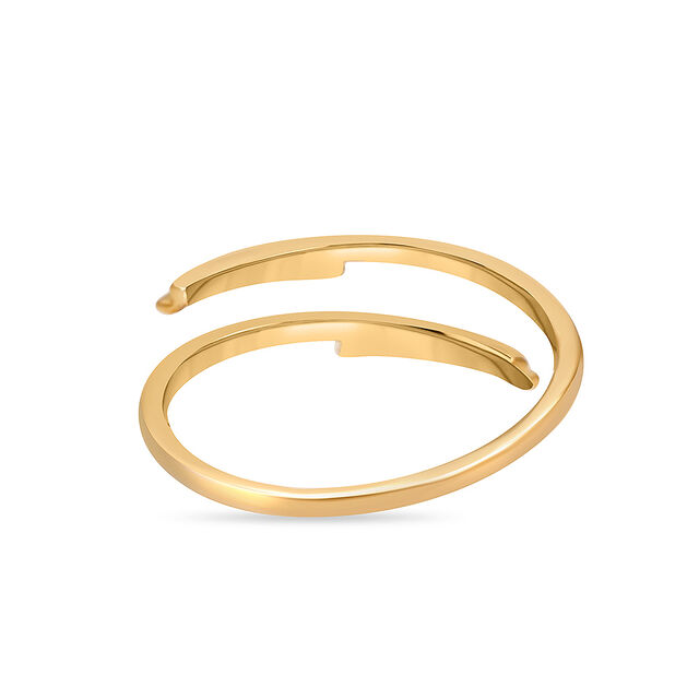 14KT Yellow Gold Sleek Disjointed Diamond Ring,,hi-res image number null