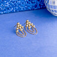 Draped Delight Gold Drop Earrings,,hi-res view 1