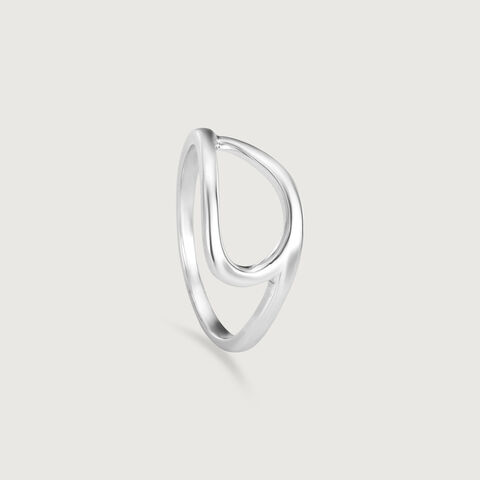 Fluid Minimal Silver Ring