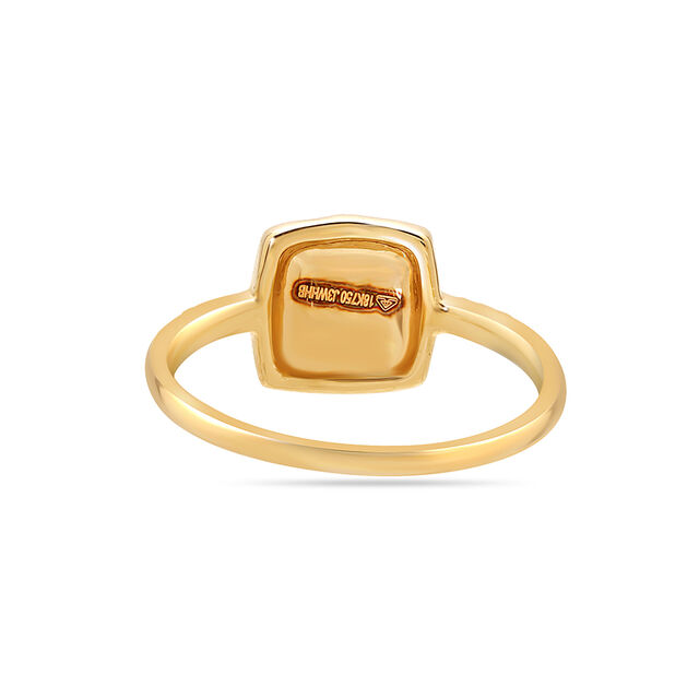 18KT Yellow Gold Geometric Sparkle Diamond Ring,,hi-res view 5