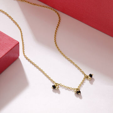 Mia Sutra DIY with Black Bunch Beads Multiple Stacking Charm Chain