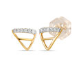 14 KT Shimmery Diamond Stud Earrings,,hi-res view 3