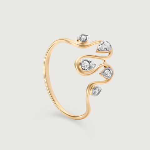 Harmony River 14 Kt Gold & Diamond Ring