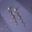 Pretty Cosmic Splendour 18KT Modular Planet Drop Earrings,,hi-res view 1