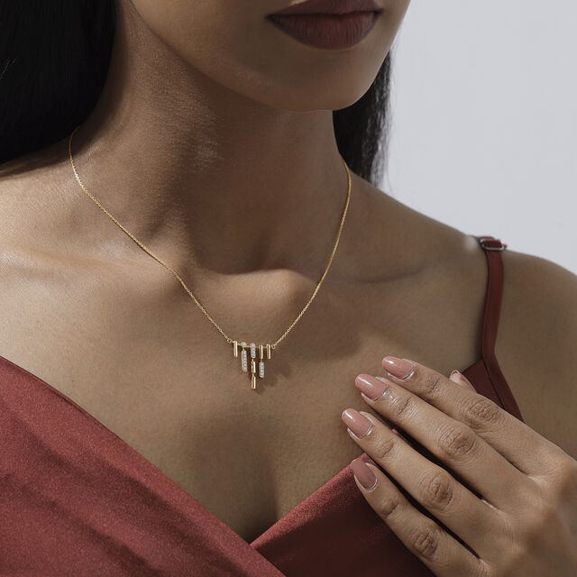 Linear Harmony Diamond Necklace,,hi-res image number null