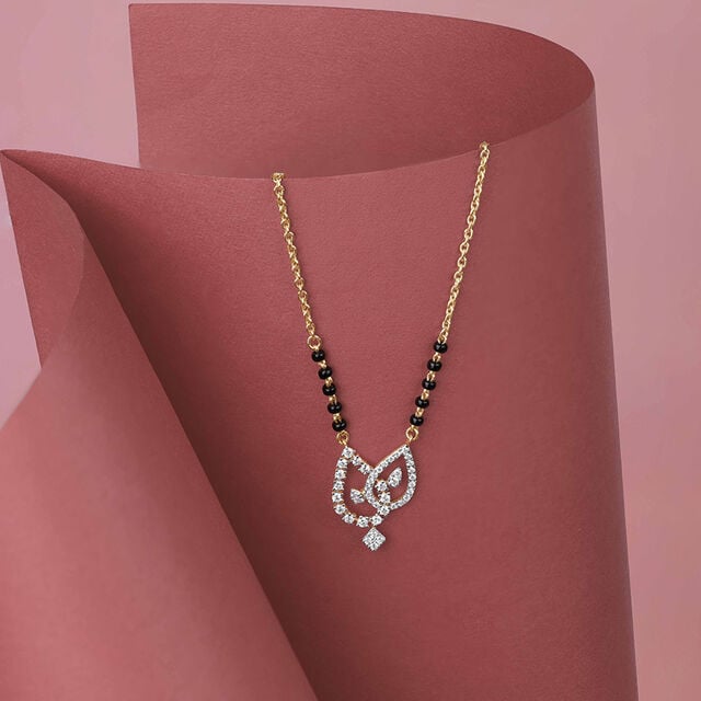 Elegant Entwined Diamond Mangalsutra,,hi-res image number null