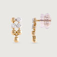 Glam Bubble Gold & Diamond Stud Earrings,,hi-res view 4