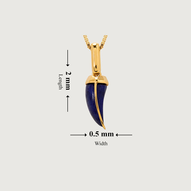 Sparkling Adventure 18KT Lapis Lazuli Tusk Pendant,,hi-res image number null