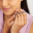 Deep Blue Bling Silver Bracelet,,hi-res view 6