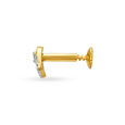 14KT Yellow Gold Diamond Nose Pin,,hi-res view 2