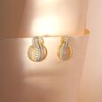 Sculpted Flow Diamond Drop Earrings,,hi-res view 1