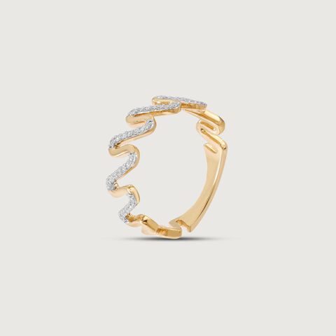 Waveform Glow Diamond Ring