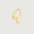 Sleek Overlap Gold Ring,,hi-res view 4