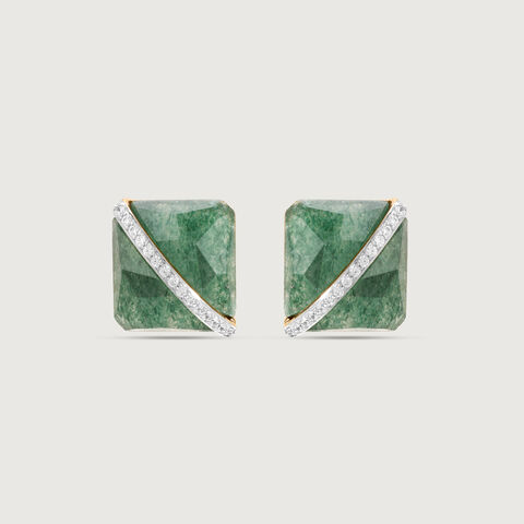 Royal Glow Quartz Stud Earrings