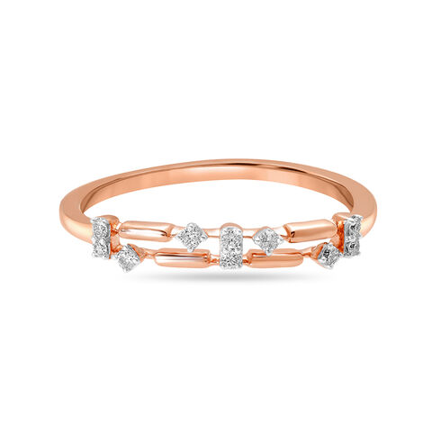 14KT Rose Gold Timeless Minimalism Diamond Finger Ring