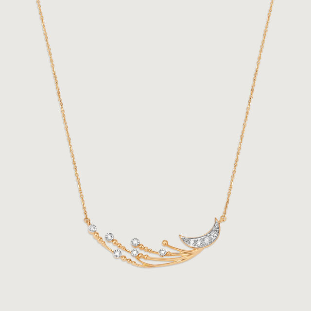 Crescent Comet's Glimmer 14KT Diamond Necklace,,hi-res image number null