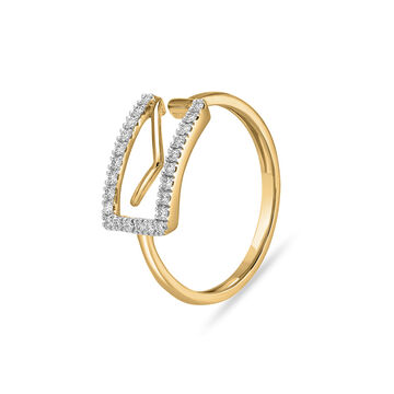 14 KT Unique Yellow gold and Diamond Ring