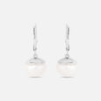 Effortless Pearl Silver Drop Earrings,,hi-res view 3