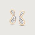 Spark Curl Diamond Stud Earrings,,hi-res view 3