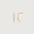 Quiet Gleam Diamond Hoop Earrings,,hi-res view 4