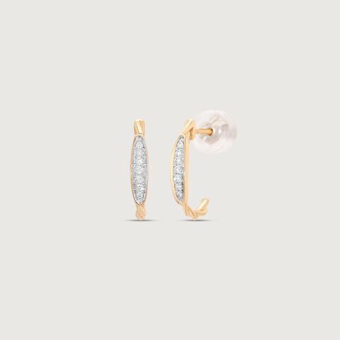 Quiet Gleam Diamond Hoop Earrings