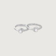Radiant Duo Silver Toe Ring,,hi-res view 3