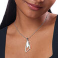 Mother of Pearl Abstract Silver Pendant,,hi-res view 2
