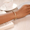 Sleek Textured Gold Bangle,,hi-res view 1