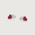 Scarlet Grace Ruby & Diamond Stud Earrings,,hi-res view 3