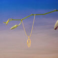 Airy Radiant Gold Pendant,,hi-res view 1