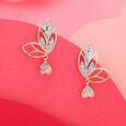 Heartflutters 14KT Rose Gold & Diamond Drop Earrings,,hi-res view 2